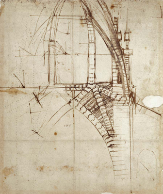 Купол Миланского собора, эскизы, «Атлантический кодекс» (Codex Atlanticus)