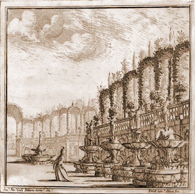 Ф. Бибиена: декорации сада в стиле барокко
