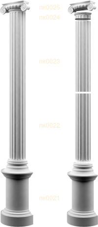 Фасадный декор: Полуколонна в сборе спк0010