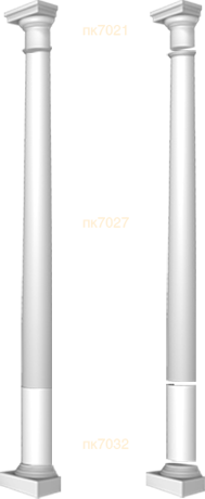 Фасадный декор: Полуколонна в сборе спк7080