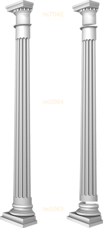 Фасадный декор: Полуколонна в сборе спк7090
