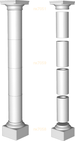 Фасадный декор: Полуколонна в сборе спк7120