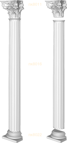 Фасадный декор: Полуколонна в сборе спк8080