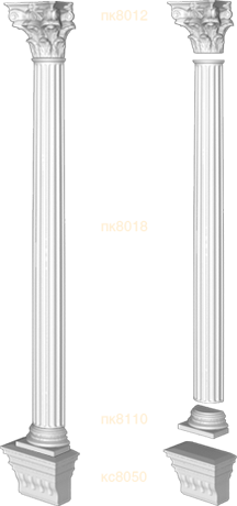 Фасадный декор: Полуколонна в сборе спк8120