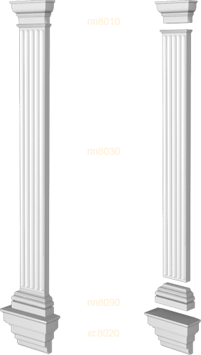 Фасадный декор: Пилястра в сборе спп8070