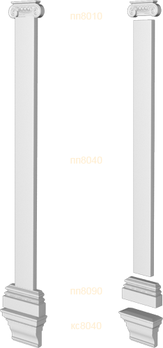 Фасадный декор: Пилястра в сборе спп8090