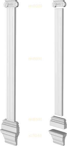 Фасадный декор: Пилястра в сборе спп8100