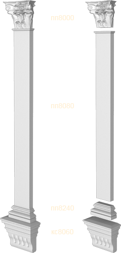 Фасадный декор: Пилястра в сборе спп8110