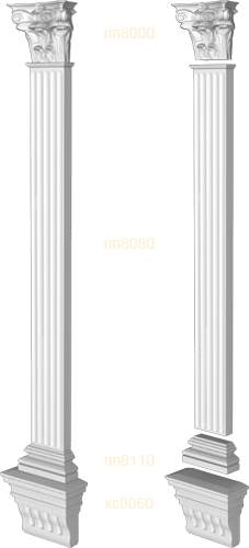 Фасадный декор: Пилястра в сборе спп8120