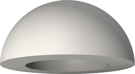 Фасадный декор: Шар усеченный 1/2 Ш-002