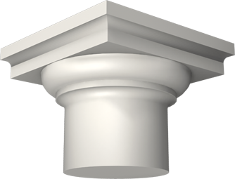 Фасадный декор: Капитель колонны К-704/1 (300 мм) (К)