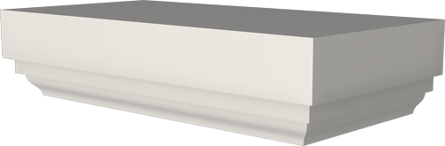 Фасадный декор: Полукрышка на тумбу КТ-8021 (Е)