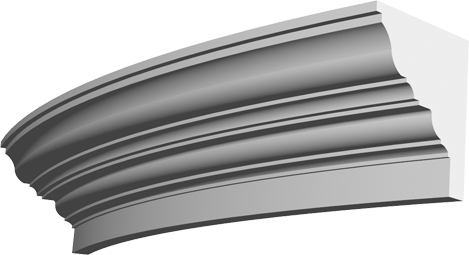 Фасадный декор: Молдинг радиусный МР-027 (1 сегм)