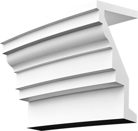 Фасадный декор: Молдинг радиусный МР-052 (1 сегмент)