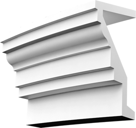 Фасадный декор: Молдинг радиусный МР-052 (1 сегм)