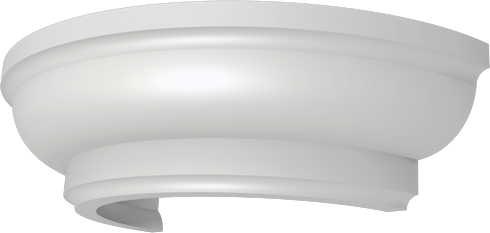 Фасадный декор: Полубаза ПБ-005 R237,5 (внутр. 162,5)