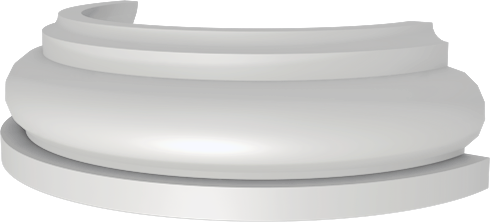 Фасадный декор: Полукапитель ПКК-005 R264 (внутр. 162,5)