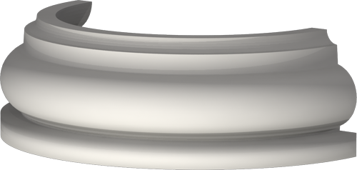 Фасадный декор: Полубаза ПБ-006 R215(внутр.155)