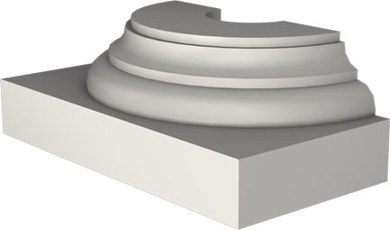 Фасадный декор: База полуколонны ПК-701/8 (К)