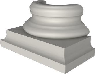 Фасадный декор: База полуколонны ПК-704/8 (К)