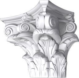 Фасадный декор: Капитель полуколонны (пк8011) ПК-8011 (Е)