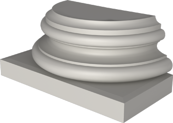 Фасадный декор: База полуколонны (пк8044) ПК-8023 (Е)