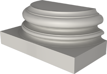 Фасадный декор: База полуколонны (пк8042) ПК-808 (Е)