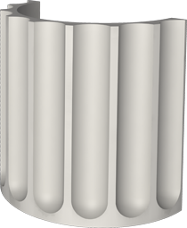 Фасадный декор: Ствол полуколонны ПК-820 (нижняя часть) (Е)