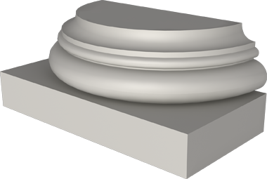 Фасадный декор: База полуколонны ПК-821 (Е)